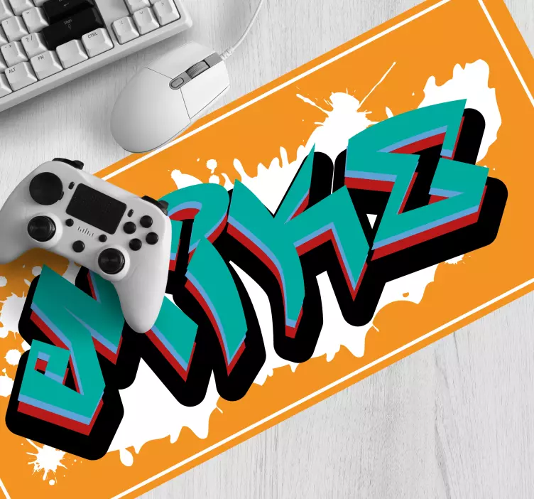 Personalised mouse pad in lively graffiti style - TenStickers
