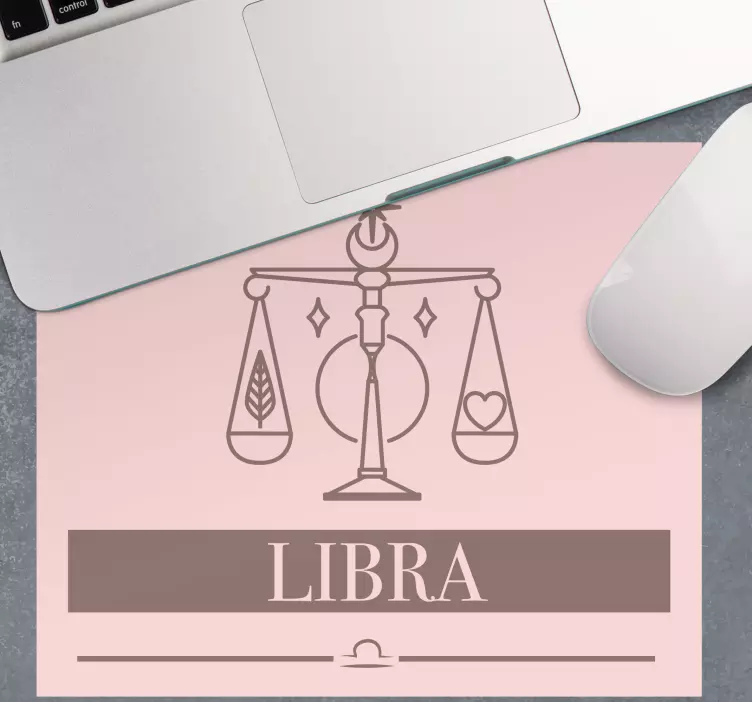 Personalised mouse pad libra balance symbol - TenStickers
