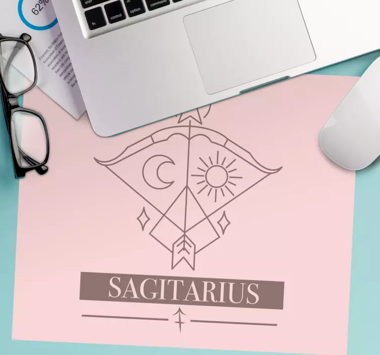 Personalised mouse pad sagittarius zodiac symbol - TenStickers