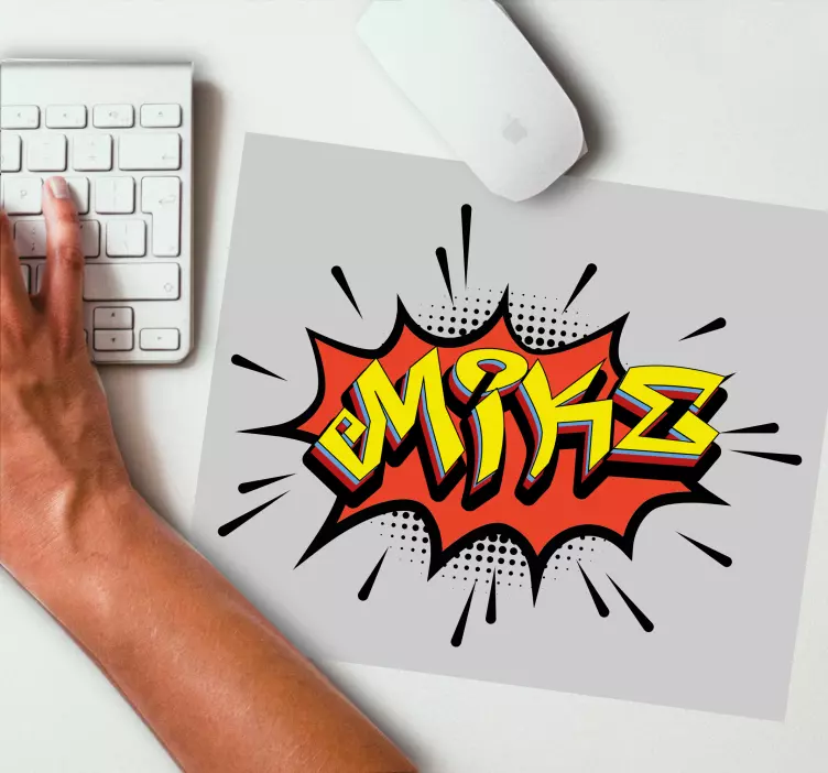 Personalised mouse pad superhero style design - TenStickers