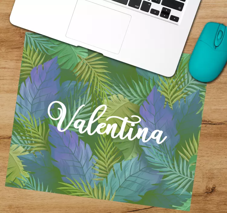 Personalised mouse pad tropical leaf design - TenStickers