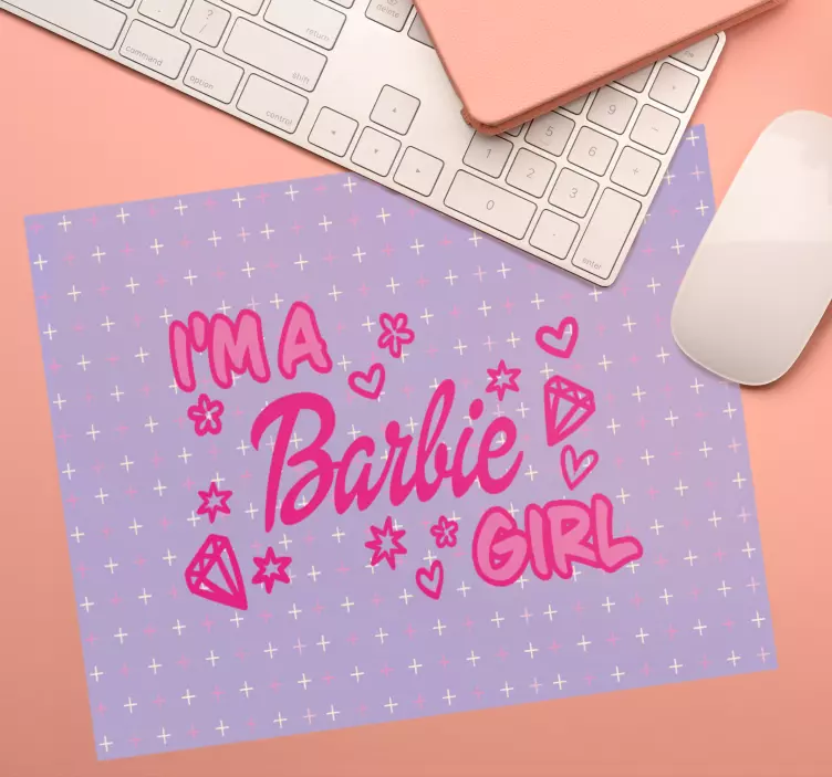Personalised mouse pad with adorable pink design - TenStickers