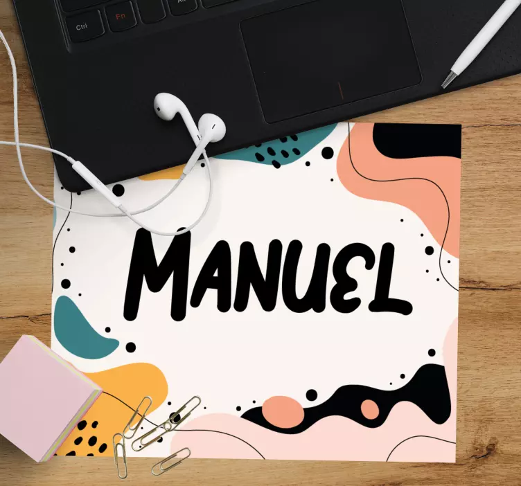Personalised mouse pad with bold name accents - TenStickers