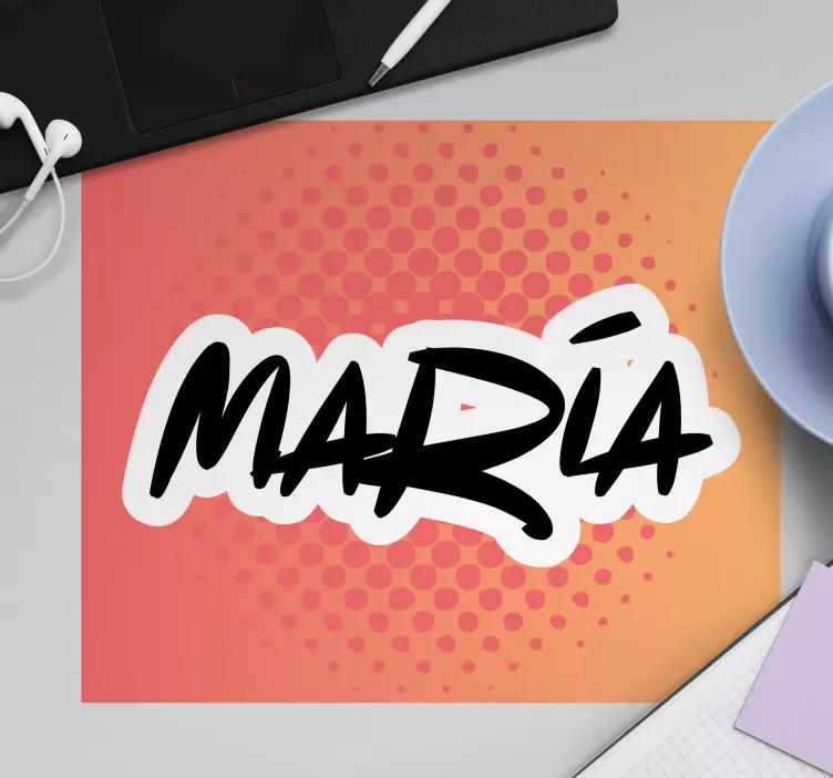 Personalised mouse pad with bold name design - TenStickers