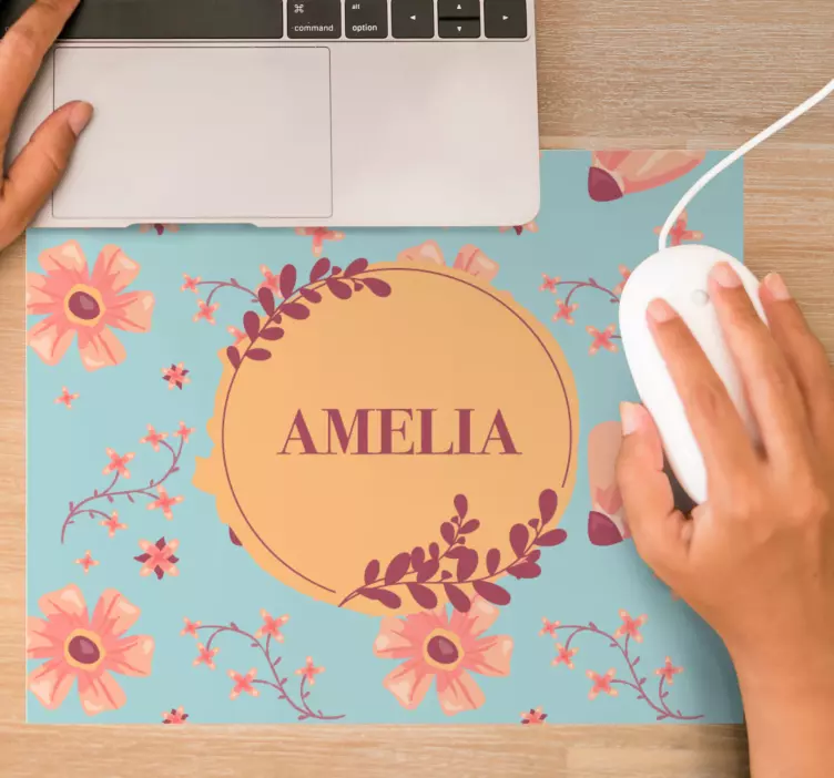 Personalised mouse pad with botanical design - TenStickers