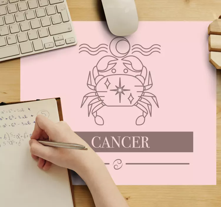 Personalised mouse pad with cancer zodiac symbol - TenStickers
