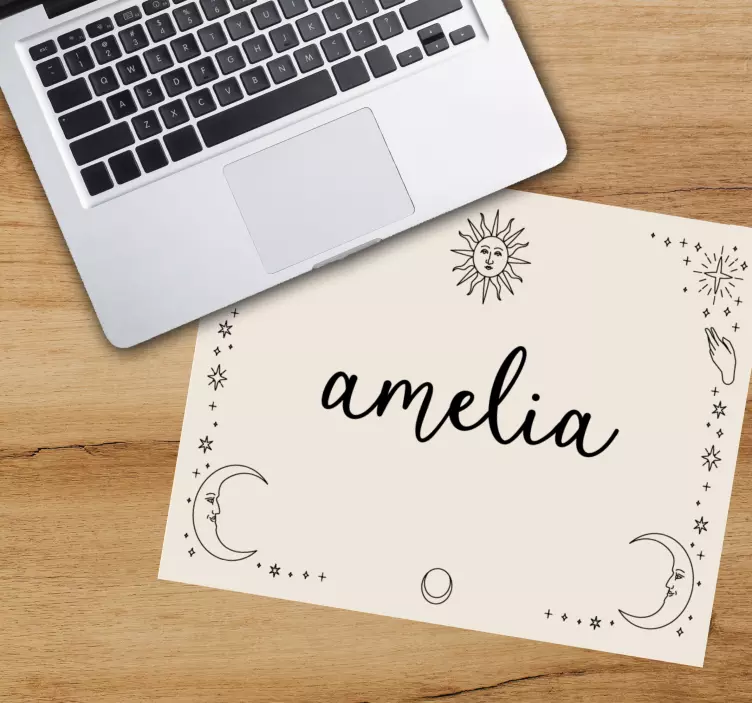 Personalised mouse pad with celestial name design - TenStickers