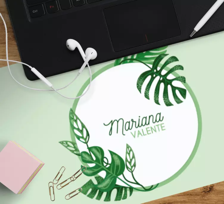 Personalised mouse pad with custom leafy design - TenStickers