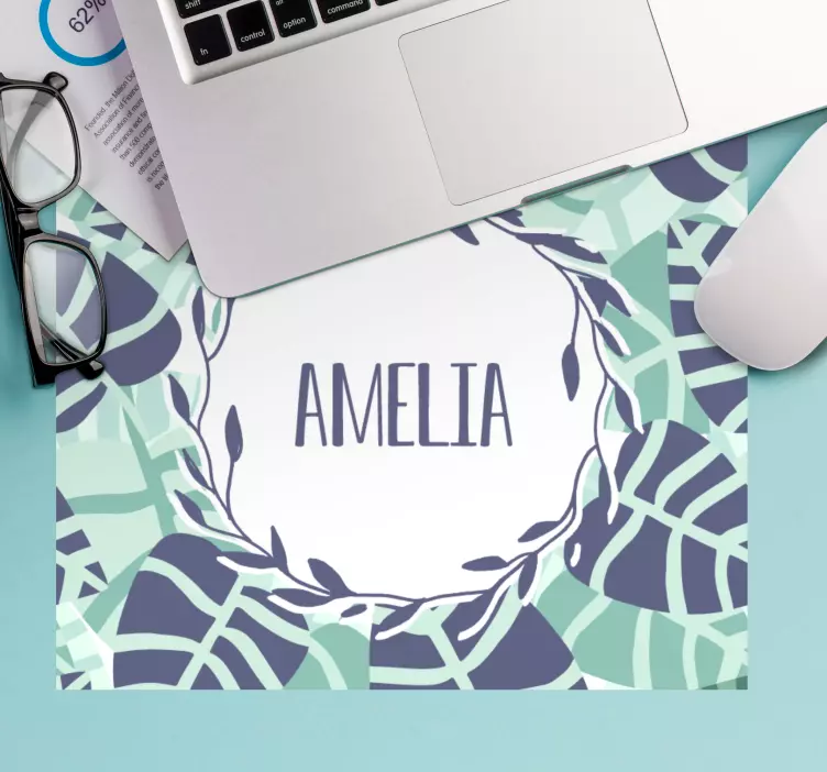 Personalised mouse pad with floral pattern design - TenStickers