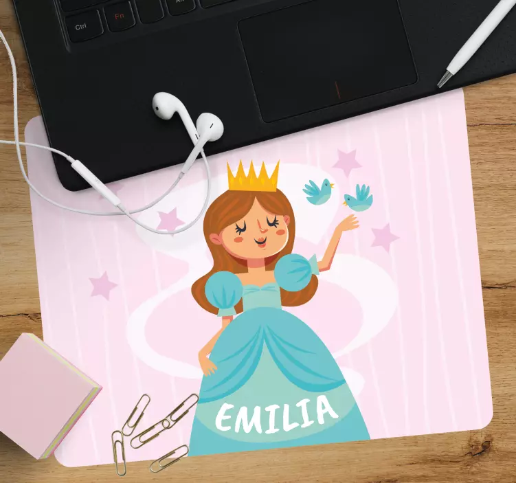 Personalised mouse pad with princess character figure - TenStickers