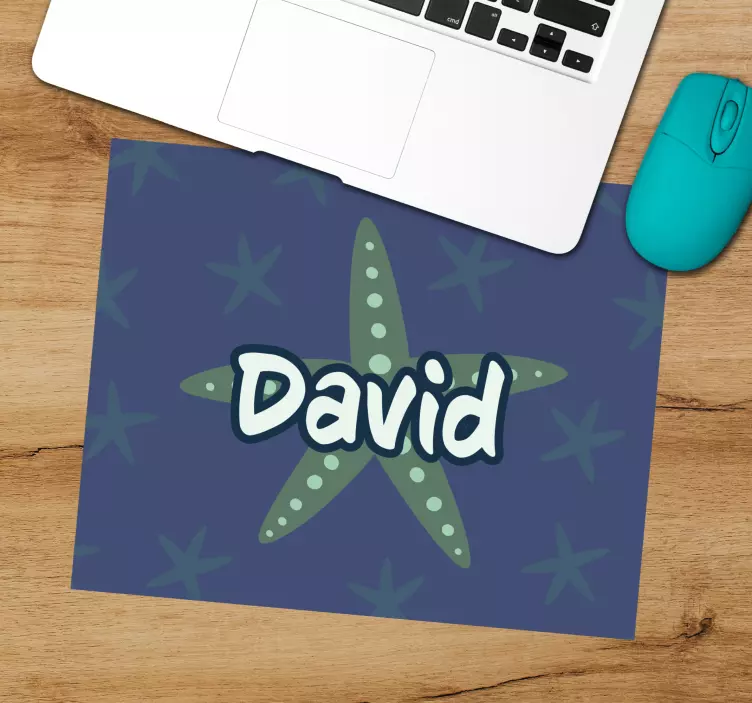 Personalised mouse pad with starfish name design - TenStickers