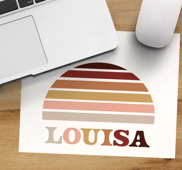 Personalised mouse pad with stylish circular stripes - TenStickers