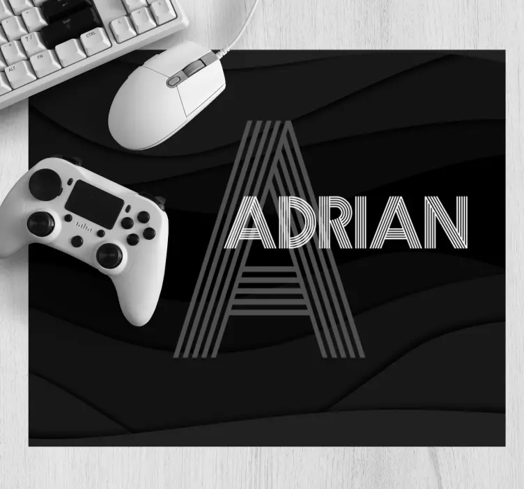 Personalised mouse pad with stylish initial design - TenStickers