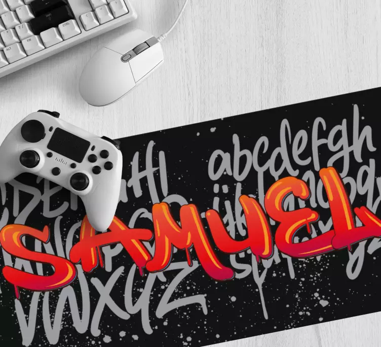 Personalised mouse pad with unique name typography - TenStickers