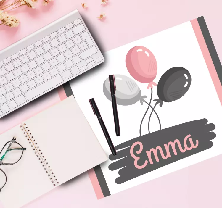 Personalised mouse pad with vibrant balloon design - TenStickers