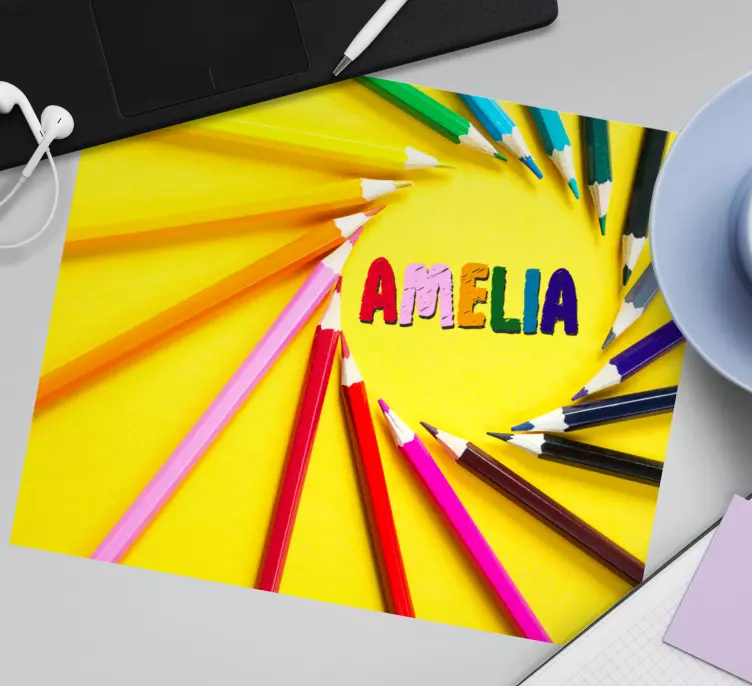 Personalised mouse pad with vibrant name display - TenStickers