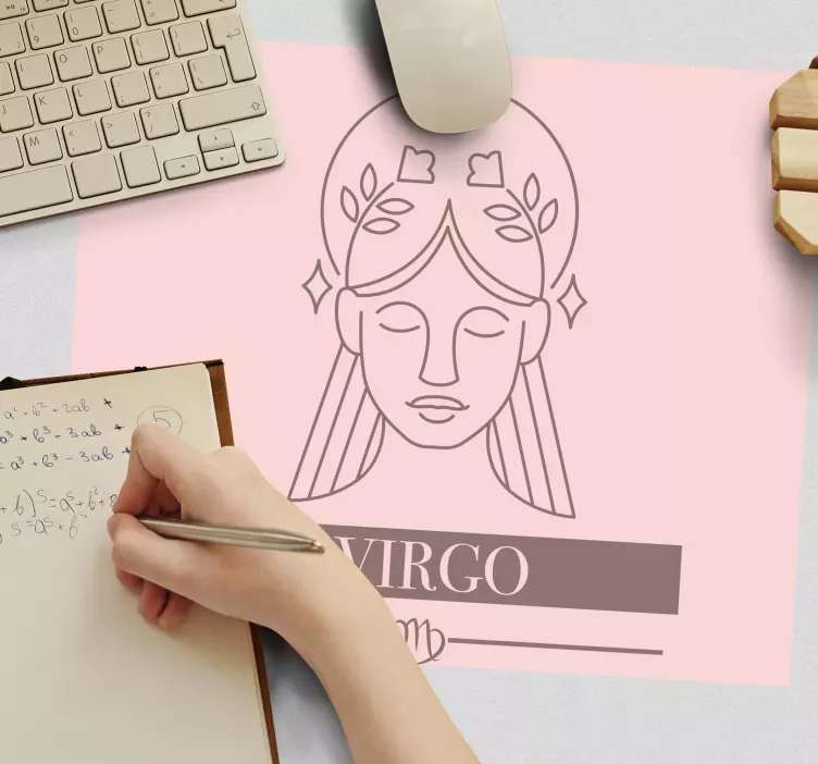 Personalised mouse pad with virgo zodiac symbol - TenStickers