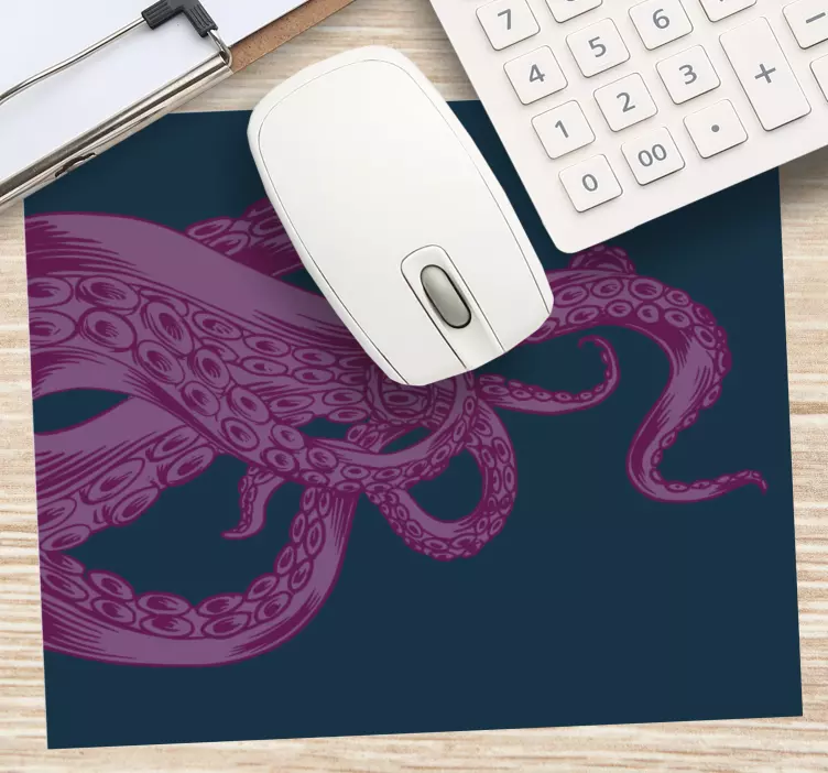 Purple octopus tentacle sea creatures  mouse pad - TenStickers