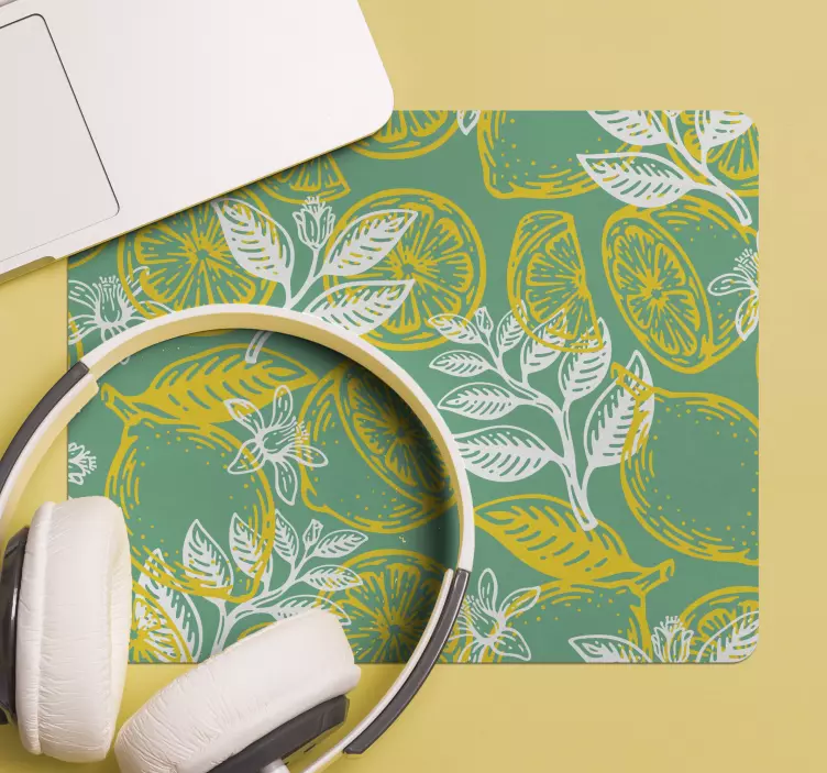 Refreshing Citrus Motif mouse pad patterns - TenStickers