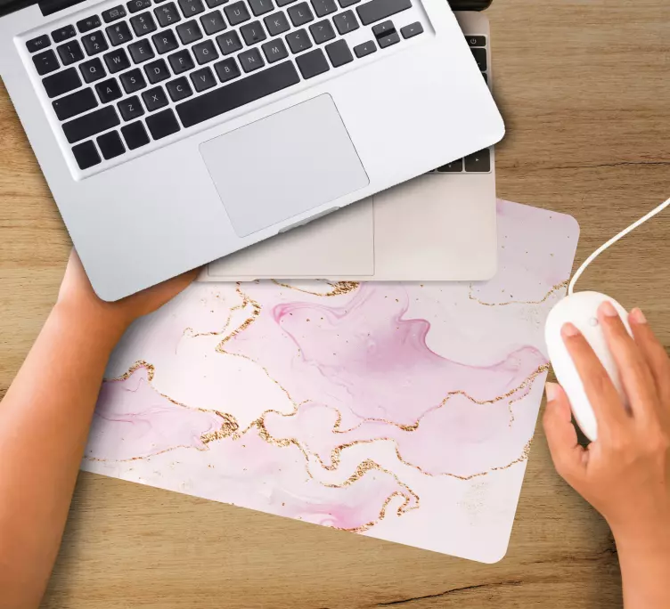 Rose gold marble  original mouse pad - TenStickers