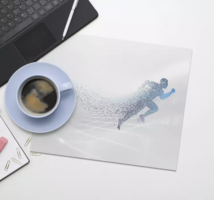 Running abstract original mouse mat - TenStickers