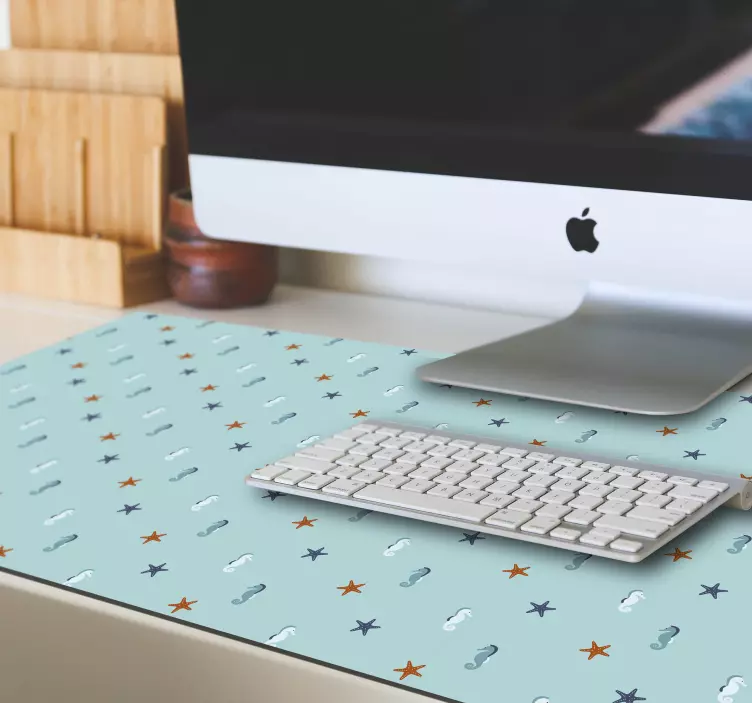 Seahorse Starfish Pattern mouse pad patterns - TenStickers