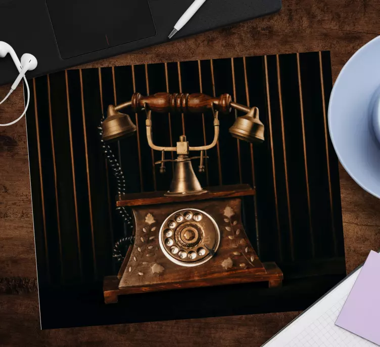 Vintage old telephone original mouse pad - TenStickers