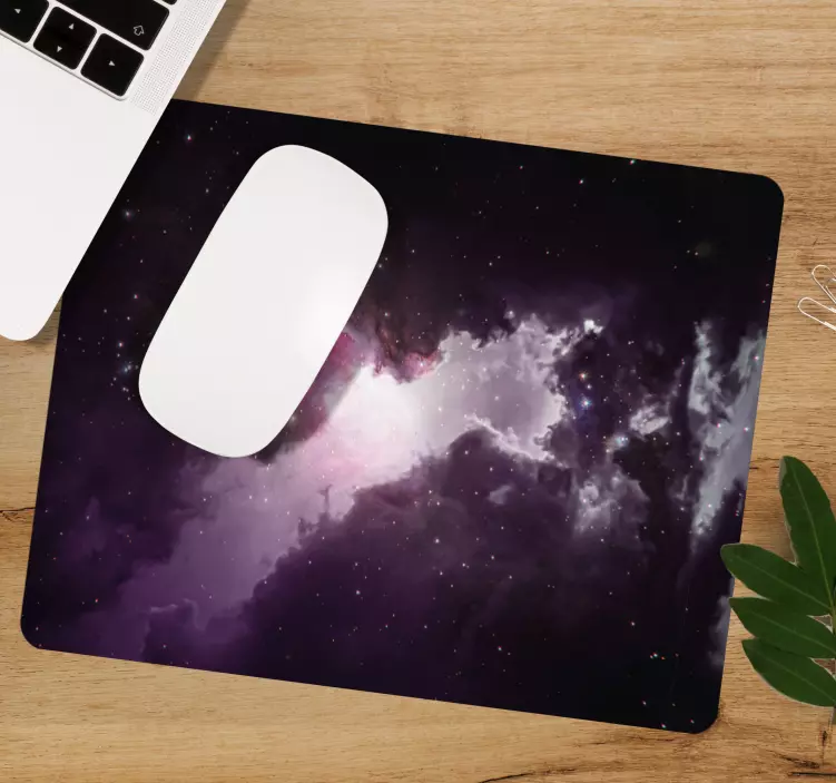 World map mouse pad cosmic nebula design - TenStickers