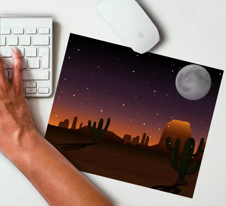 World map mouse pad desert night sky - TenStickers