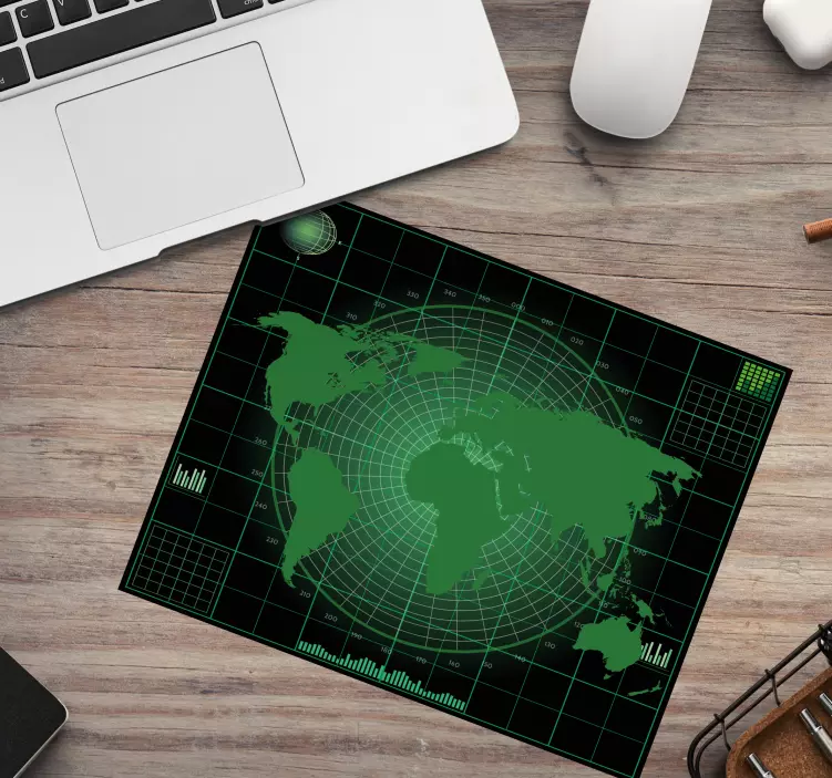 World map mouse pad elegant world projection - TenStickers