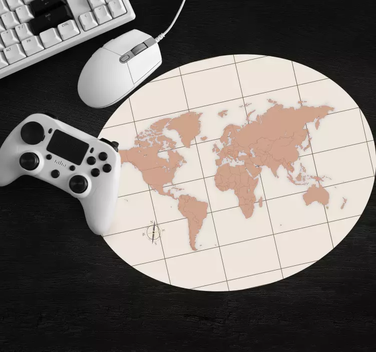 World map mouse pad stylish world map - TenStickers
