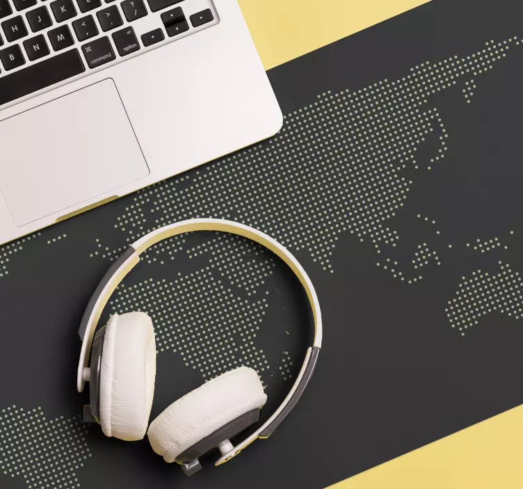 World map mouse pad stylized world outline - TenStickers