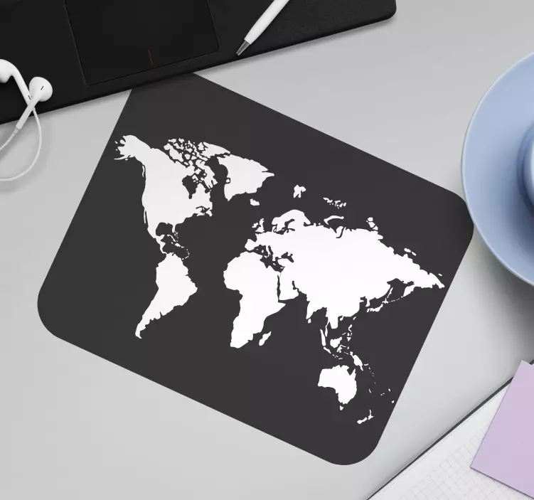 World map mouse pad with artistic global design - TenStickers