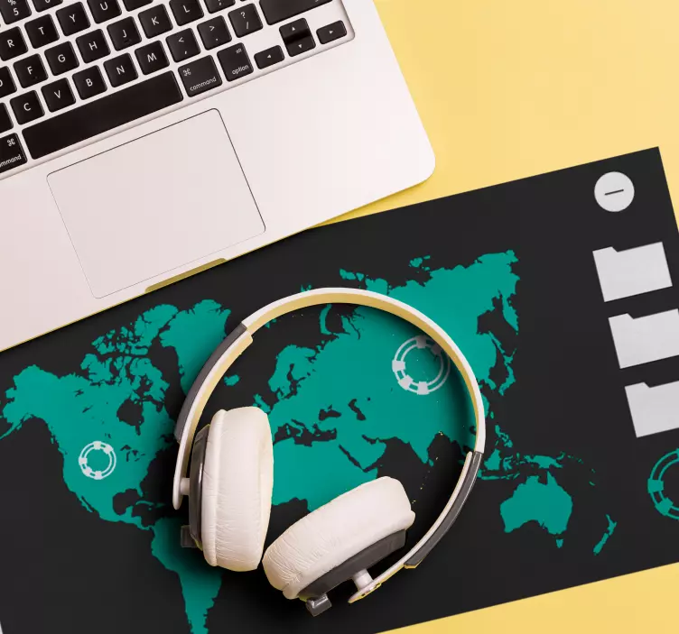 World map mouse pad with world map design - TenStickers