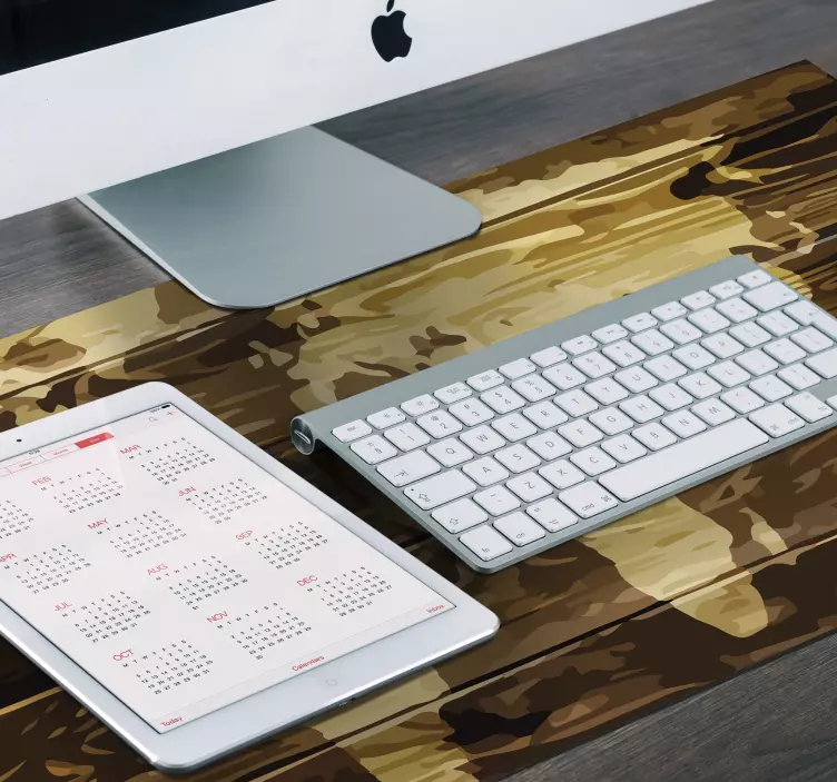 World map mouse pad wooden world map - TenStickers