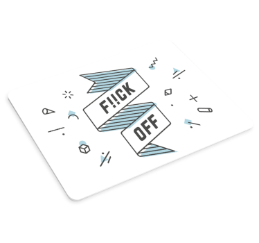 Fuck off mouse pad with quotes - TenStickers