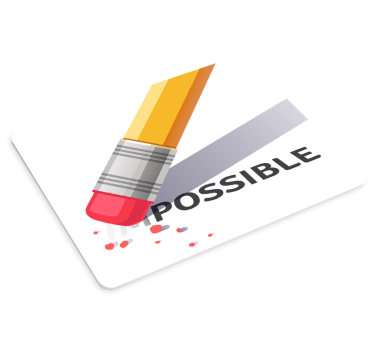 Nothing is impossible mouse pad with quotes - TenStickers