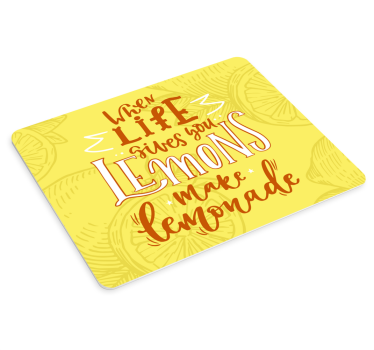 Lemonade Life Motto mouse pad quotes - TenStickers