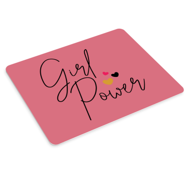 Girl power pink mousepad with quotes - TenStickers