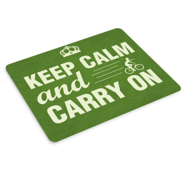 Keep calm and carry on mousepad with quotes - TenStickers