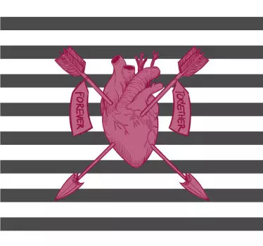 Mouse pad quotes love struck with arrows - TenStickers