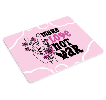 Mouse pad quotes peace hand gesture - TenStickers