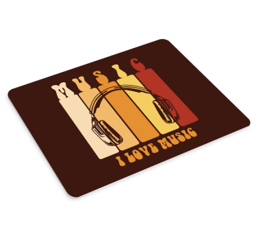 Mouse pad quotes music headphones design - TenStickers