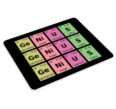 Mouse pad quotes periodic elements showcase - TenStickers