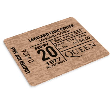 Mouse pad quotes vintage event ticket design - TenStickers