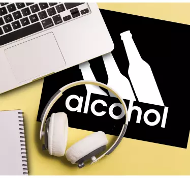 Alcohol funny  mousepad with quotes - TenStickers