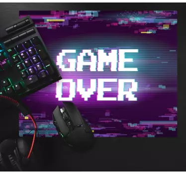 Game Over mousepad with quotes - TenStickers