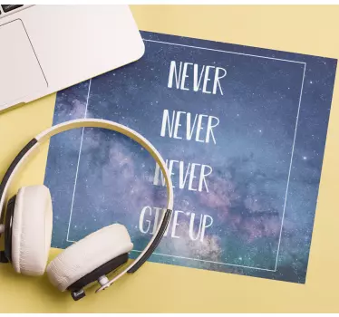 Inspirational text mousepad with quotes - TenStickers