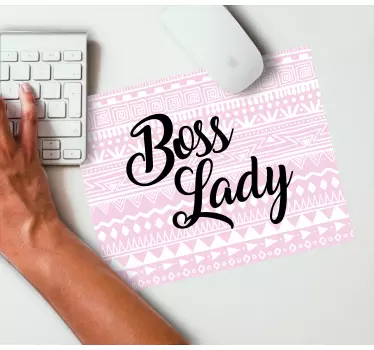Mouse pad quotes boss lady motivation - TenStickers