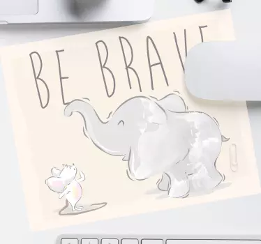 Mouse pad quotes encouraging animal friends - TenStickers